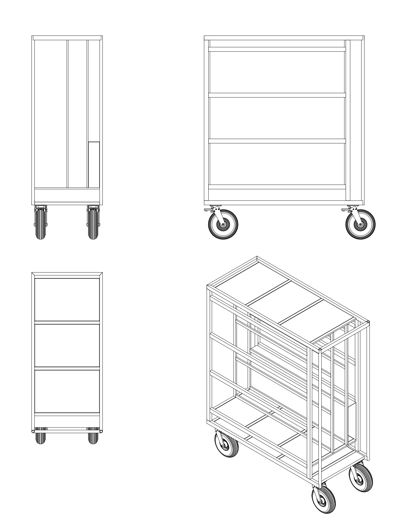 Flag/Frame/Gel Cart studio cart