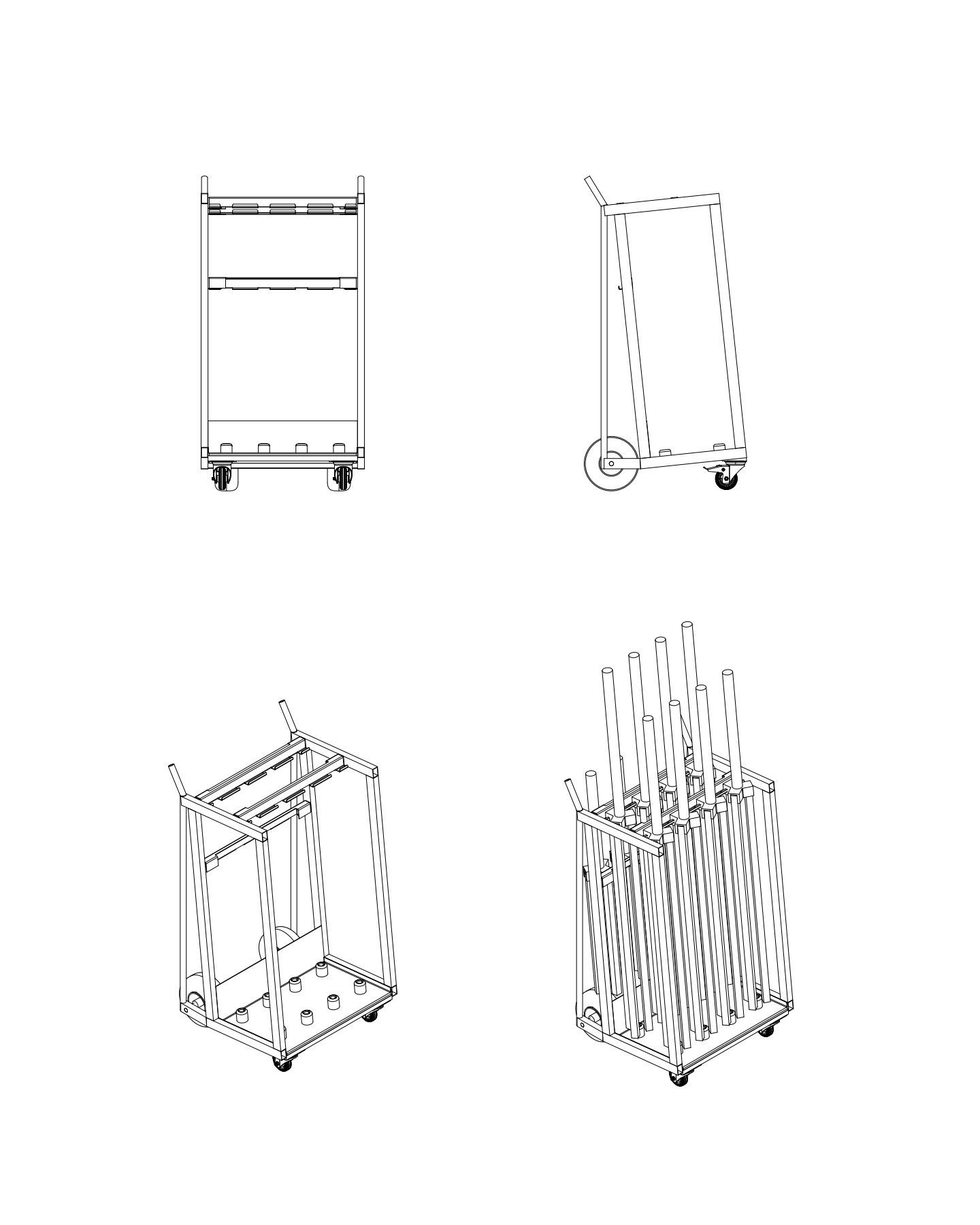Combo Stand Barrow studio cart